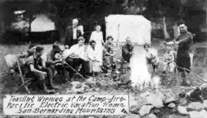 PE Camp Toasting Wienies c.1918