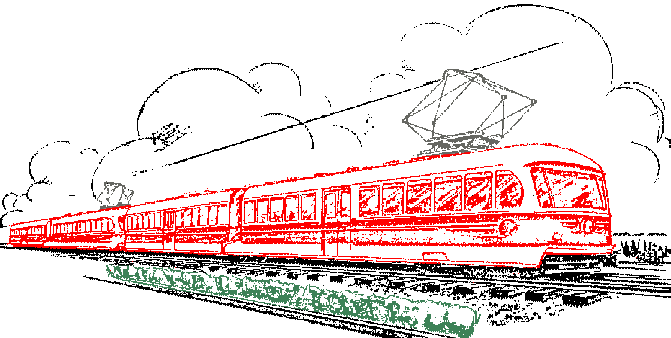 Artist's rendering of 1948 LRV for Pacific Electric